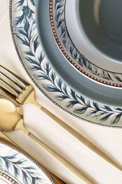 Keramika Keraart Green Frame Yemek Takımı 24 Parça 6 Kişilik 21635-36 - 5