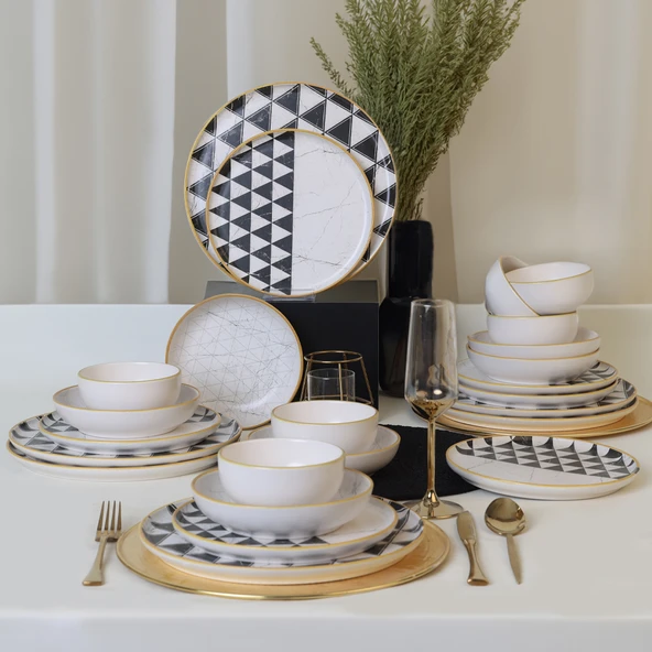 Keramika Keraart Trigon Yemek Takımı 24 Parça 6 Kişilik 18765-67 - 6