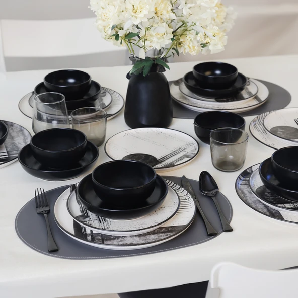 Keramika Keraart Shadowy Yemek Takımı 24 Parça 6 Kişilik 21783-84 - 7
