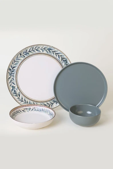 Keramika Keraart Green Frame Yemek Takımı 24 Parça 6 Kişilik 21635-36 - 8