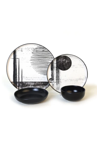 Keramika Keraart Shadowy Yemek Takımı 24 Parça 6 Kişilik 21783-84 - Resim 8