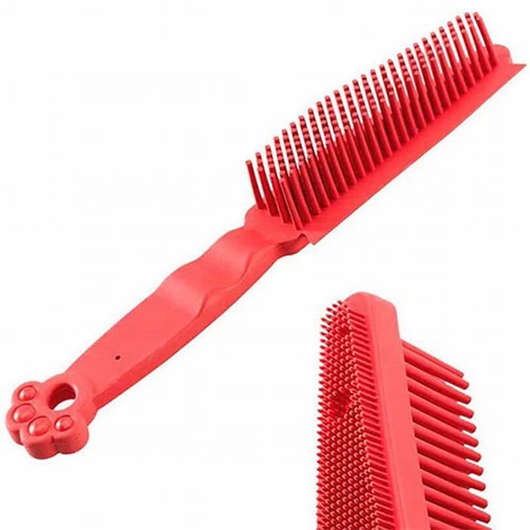 Ferplast Gro 5941 Çift Yönlü Silikon Köpek Tüy Toplama Tarağı 27 Cm