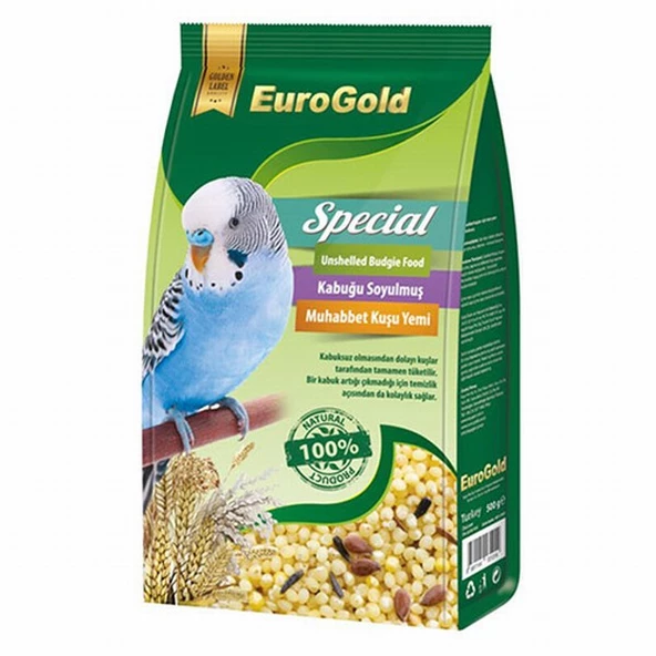 EuroGold Specıal Kabuksuz Muhabbet Kuşu Yemi 500 Gr