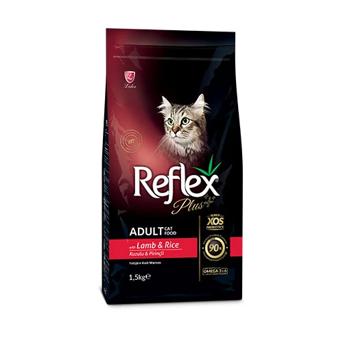 Reflex Plus Kuzulu ve Pirinçli Yetişkin Kedi Maması 1,5 Kg