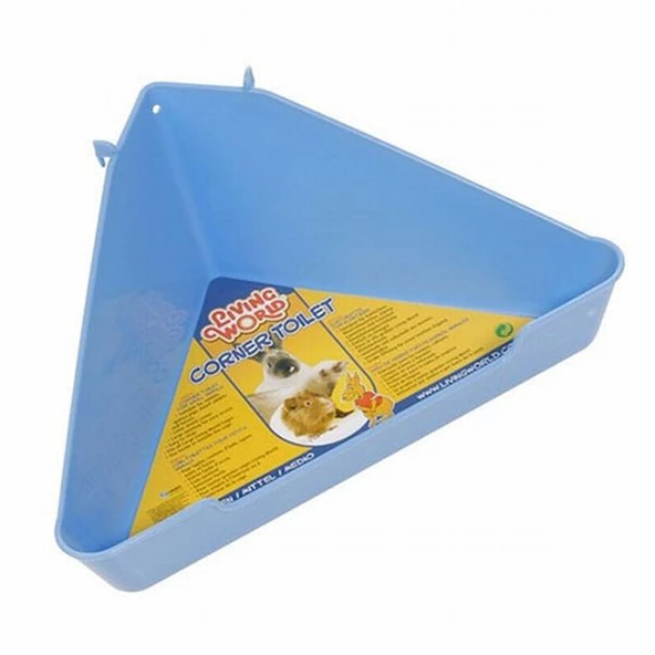 Living World Üçgen Kemirgen Tuvaleti Mavi.
