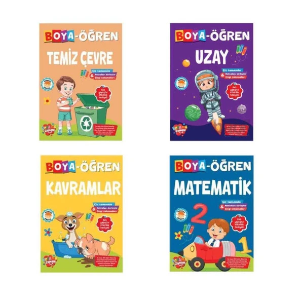 Boyama Zamanı Boya Öğren 4'lü Set