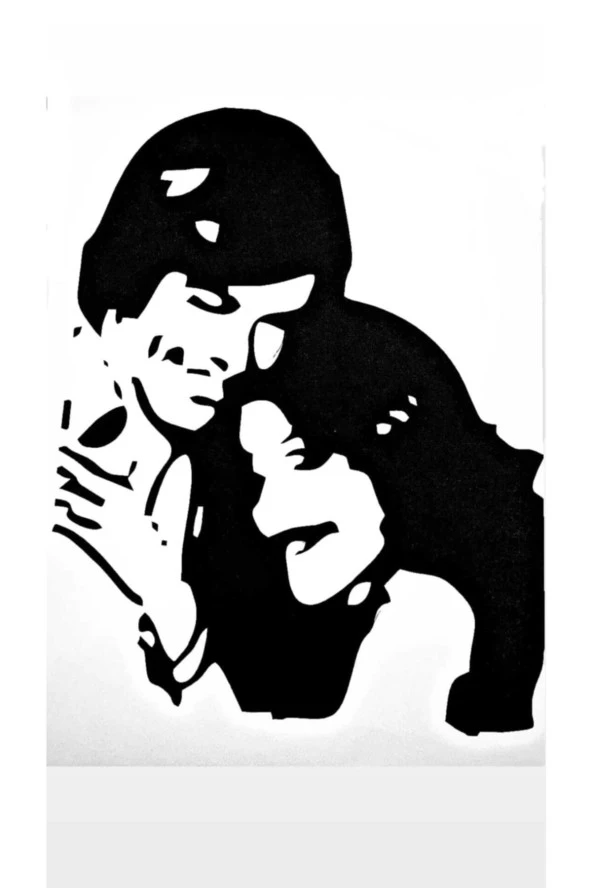 Sticker Sevgiliye Özel Siyah 20*25