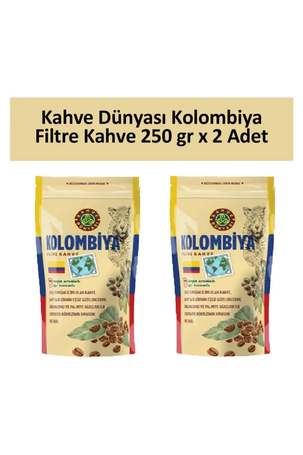 Kahve Dünyası Kolombiya Filtre Kahve 250 gr x 2 Adet