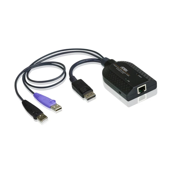 USB DisplayPort Sanal Medya KVM Adaptörü, Smart Card Desteği<br>USB DisplayPort Virtual Media KVM Adapter with Smart Card Support