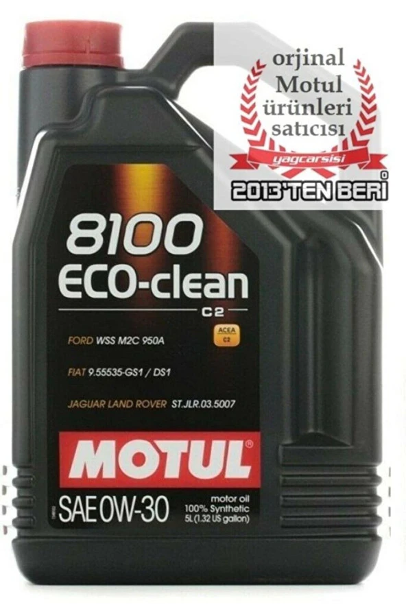 MOTUL - 8100 Eco Clean C2 0W30 - 5 Litre(PARTİKÜLLÜ)