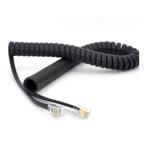 KAREL TİPİ TELEFON AHİZE SPRAL KABLOSU SİYAH 10LU PAKET