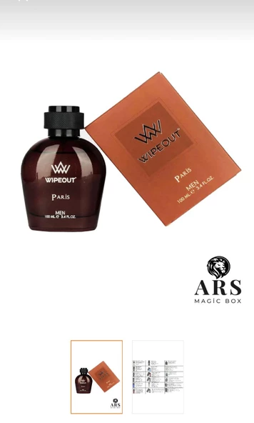 ARS MAGİC BOX Wipe out Premium 100 Ml. 3.4 FL.OZ. ( ÖZEL YAPIM ) Kalıcı UNİSEX Parfüm