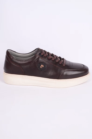 Pierre Cardin 42114 Deri Rahat Taban Bağcıklı Esnek Rahat Kahverengi Günlük Erkek Sneaker Ayakkabı