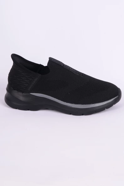 Pierre Cardin 10061 Fileli Rahat Taban Bağcıksız Esnek Hafif Yüksek Taban Rahat Siyah Günlük Kadın Spor Ayakkabı