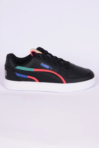Puma 395648-02 Caven 2.0 Ready Set Jr Deri Rahat Taban Bağcıklı Esnek Rahat Siyah Günlük Erkek Sneaker Spor Ayakkabı ürün görseli 1