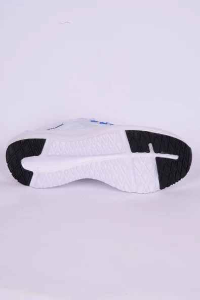 Hummel 900497-9001 Marry Filelii Ortopedik Taban Bağcıklı FaylonTaban Esenek Yüksek Taban Hafif Rahat Beyaz-Mavi Günük Erkek Spor Ayakkabı - 4