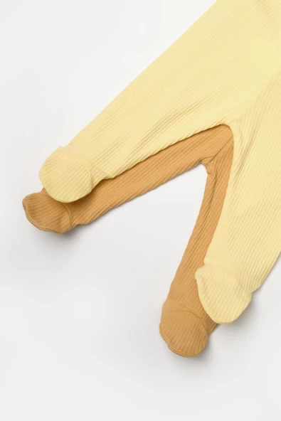 Bebek 2'li Patikli Pantolon, %50 Bambu - %50 Organik Pamuk, Bebek ve Yenidoğan Serisi - CSYB9028 - 8