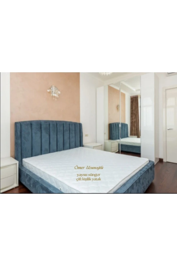90X170X10 Beyaz Kumaş Yaysız Sünger Yatak
