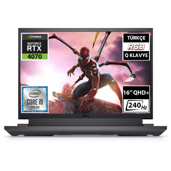 Dell Gaming G16 7630 G76302401024U01 i9-13900HX 32GB 512SSD+1TBSSD RTX4070 16" QHD+ FreeDOS Taşınabilir Bilgisayar