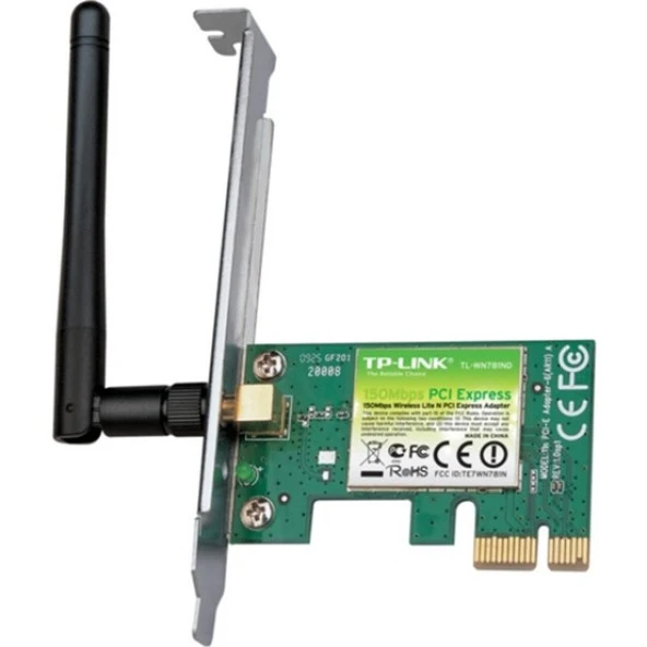 Tp-Link 150 Mbps PCI Express Kablosuz Adaptör 2dBi Değiştirilebilir Antenli PCI Express Adaptör