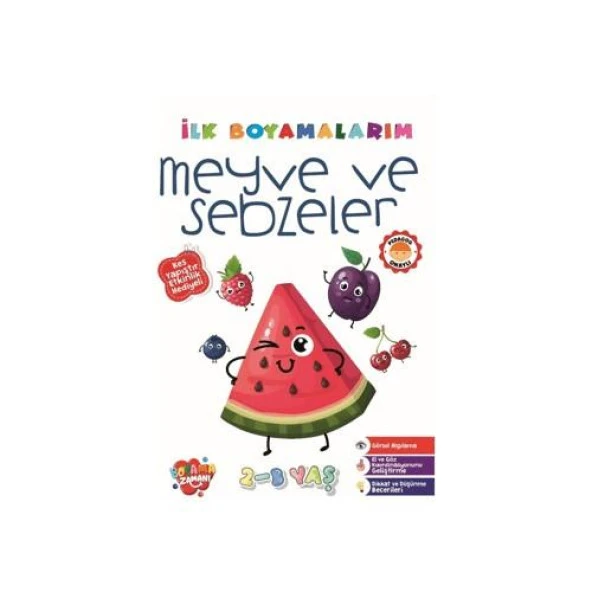 Boyama Zamanı İlk Boyamalarım – Meyveler ve Sebzeler