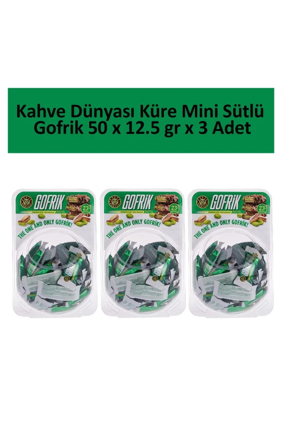 Kahve Dünyası Küre Mini Sütlü Gofrik 50 x 12.5 gr x 3 Adet