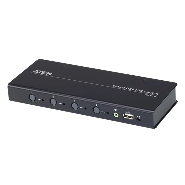 4-port USB Sınırsız Geçiş İmkanı Tanıyan KM (Klavye/Mouse) Switch (Kablolar dahil)<br>4-port USB Boundless KM Switch (Cables included)