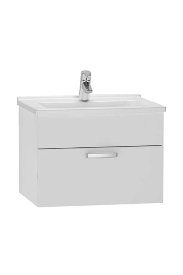 VitrA S50 Lavabo Dolabı 60 Cm Tek Çekmeceli Parlak Beyaz 56066