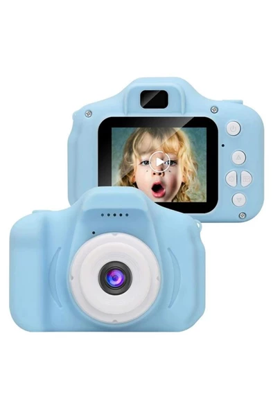Torima Mavi Renk CMR7 + SD Card Hediyeli 1080p Hd Çocuk Kamera Dijital Fotoğraf Makinesi - 5