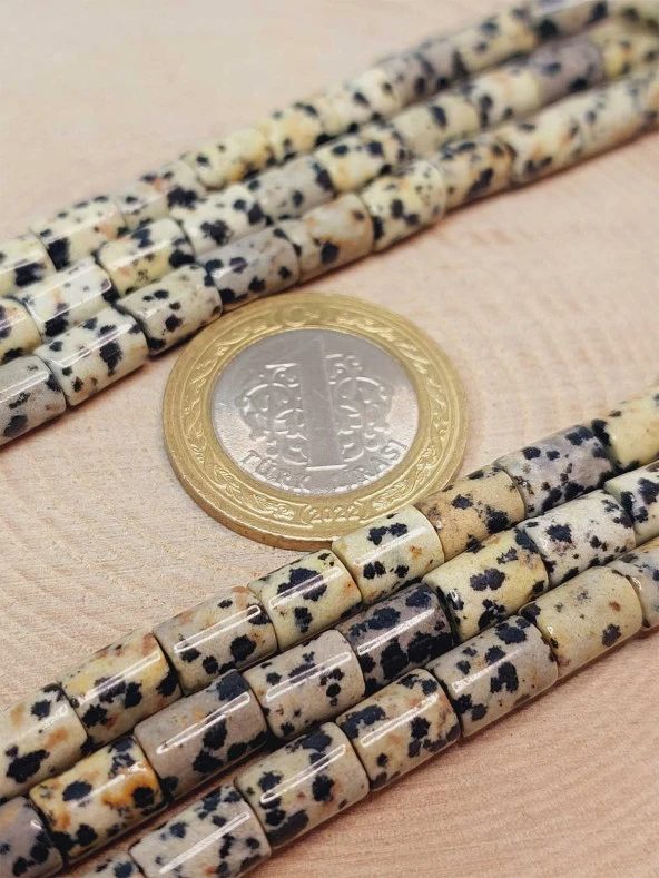 Jasper Taşı Silindir Kesim 5.5x7.5mm Dizi (49314) - Resim 2