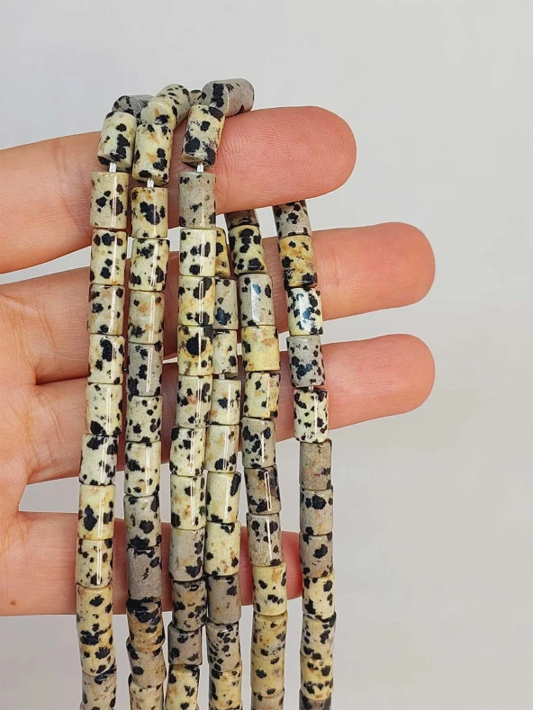 Jasper Taşı Silindir Kesim 5.5x7.5mm Dizi (49314) - Resim 3