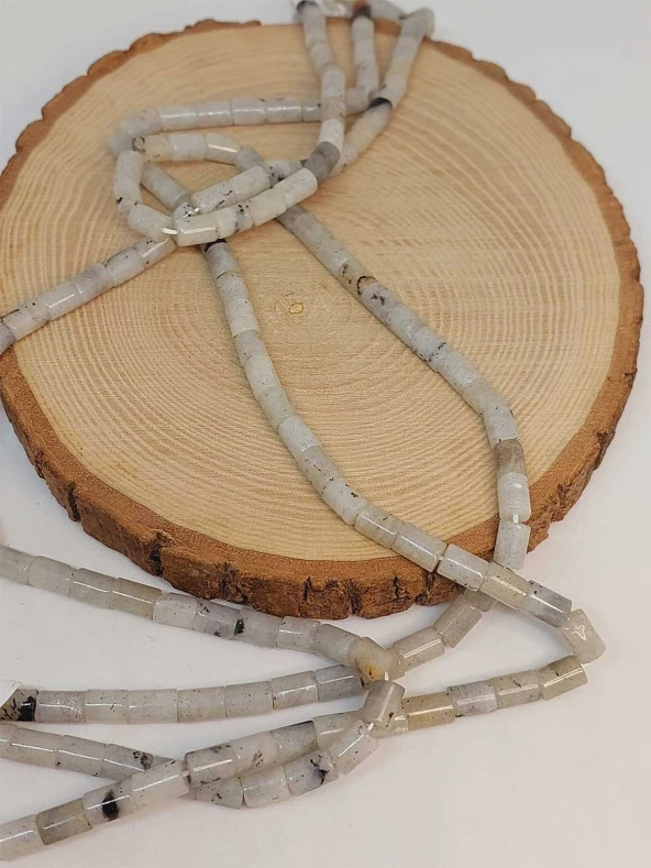 Ay Taşı Silindir Kesim 5.5x7.5mm Dizi (49316) - Resim 3