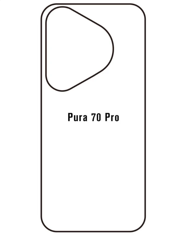 Rova Hua Pura 70 Pro Uyumlu Ön+Arka Body Şeffaf Ultra Koruyucu Nano Jelatin - 3