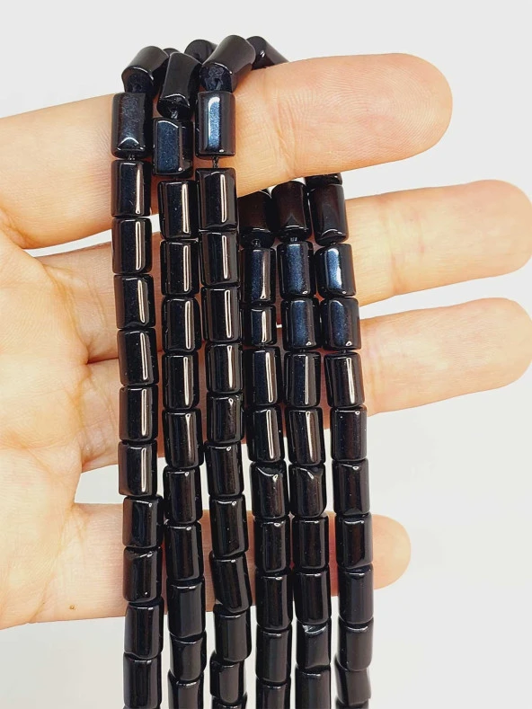 Oniks Taşı Silindir Kesim 5.5x7.5mm Dizi (49322) ürün görseli