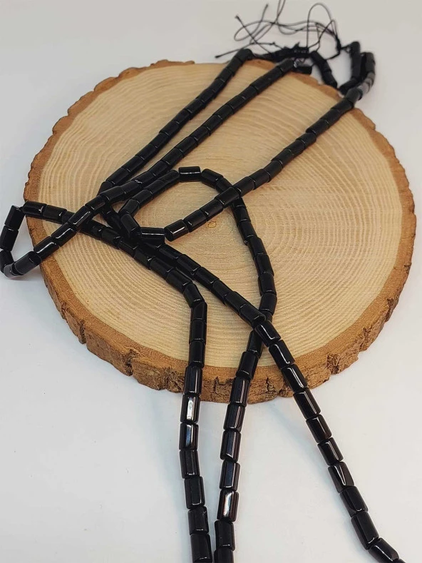 Oniks Taşı Silindir Kesim 5.5x7.5mm Dizi (49322) - Resim 3