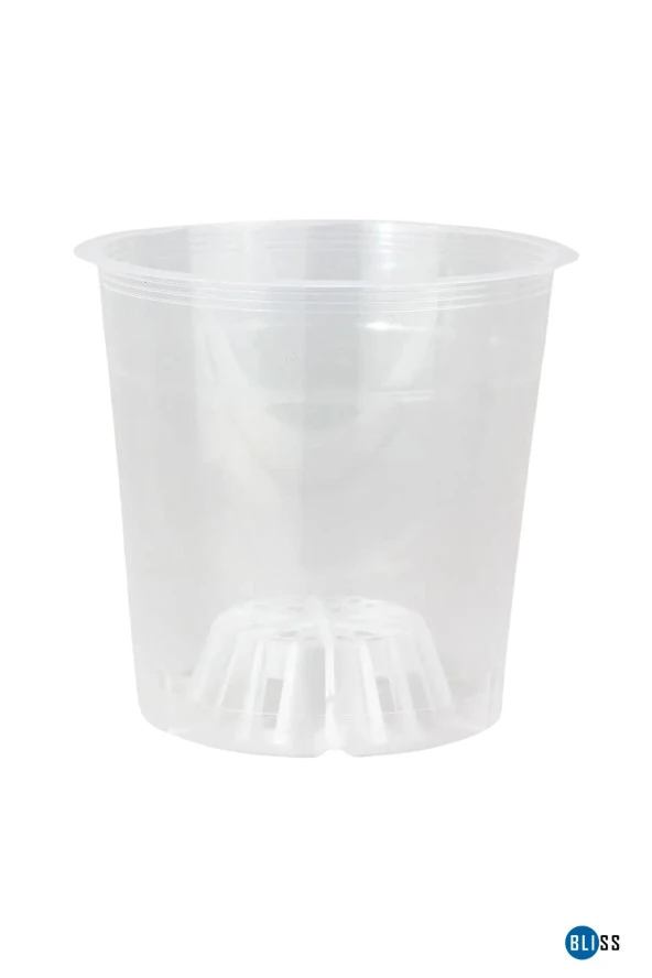 Orkide Yetiştirme Saksısı & Kabı 12 Pot 0.75lt Şeffaf Plastik Kap Saksı