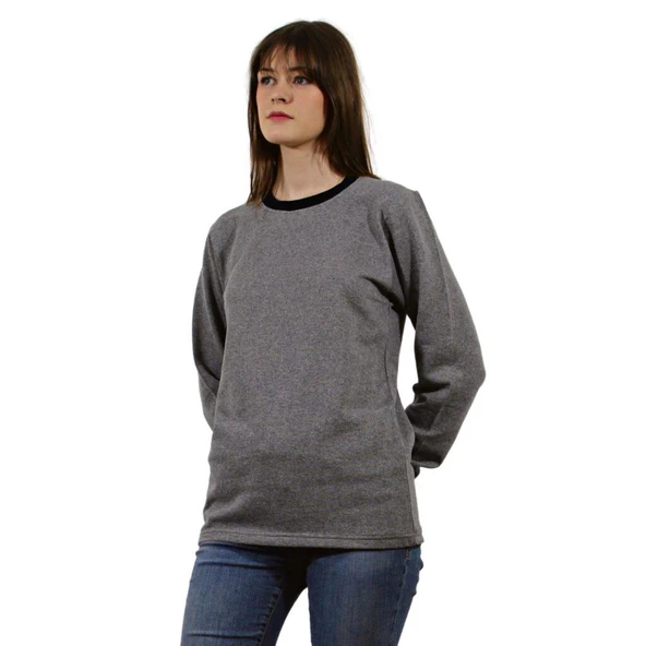 Persmont ÜBS01K Füme Üç İplik Sıfır Yaka Sweat  2XL ürün görseli