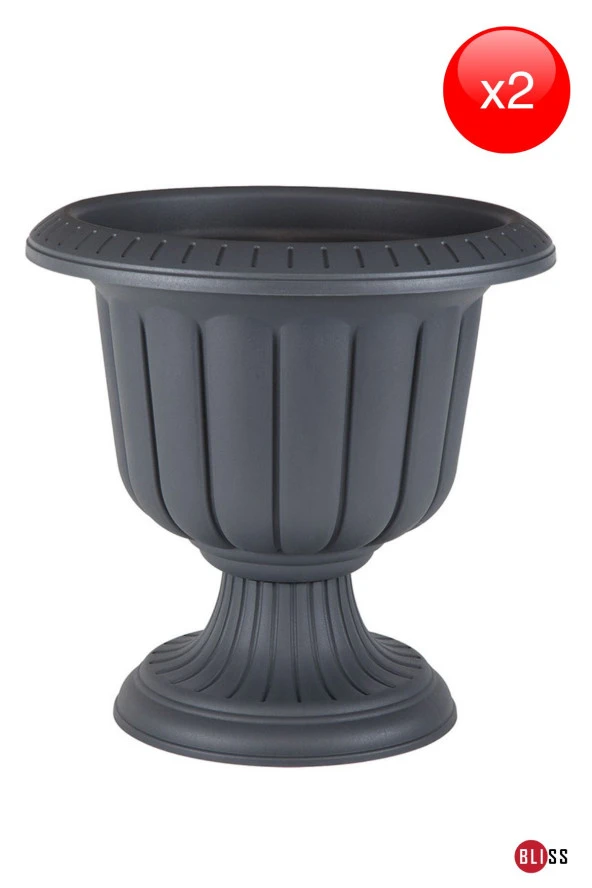 2'li Nergis Saksı 9.8 lt Dekoratif Plastik Saksı