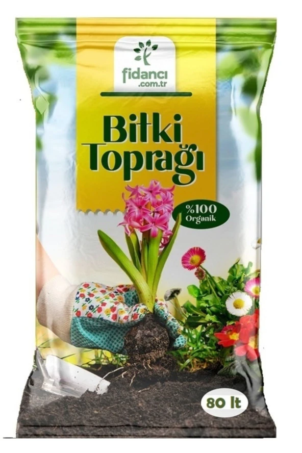 80 Litre Torf Bitki Toprağı Çiçek Toprağı Perlit Cocopeat Katkılı Torf