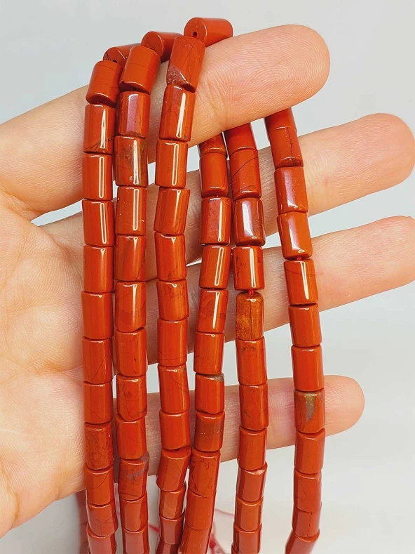 Jasper Taşı Silindir Kesim 5.5x7.5mm Dizi (49328) ürün görseli