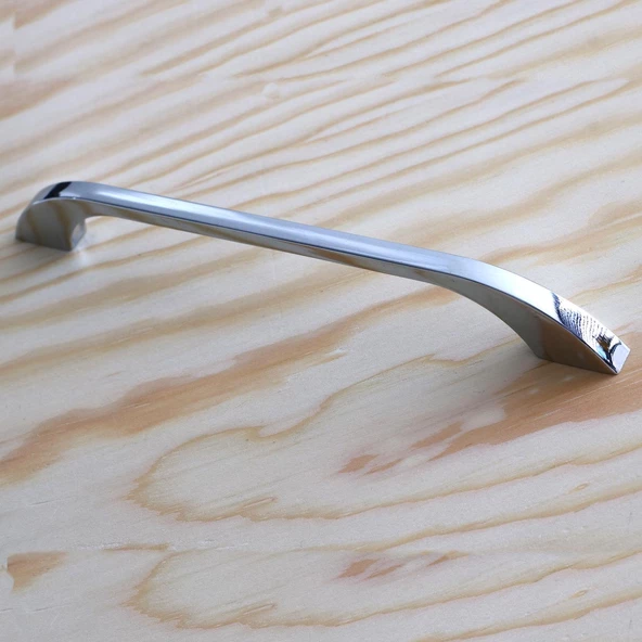 Meriç Kulp 128 mm Krom Renk Metal Mobilya Mutfak Dolabı Çekmece Dolap Kulpları Kapak Kulpu Kulbu - Resim 5