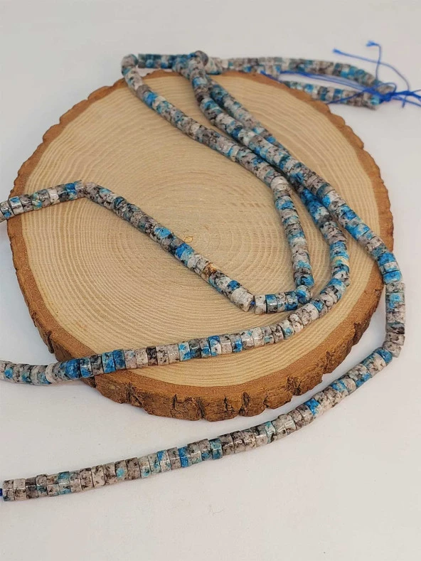 Dumortierit Taşı Şekilli 3x6mm Dizi (49336) - Resim 3