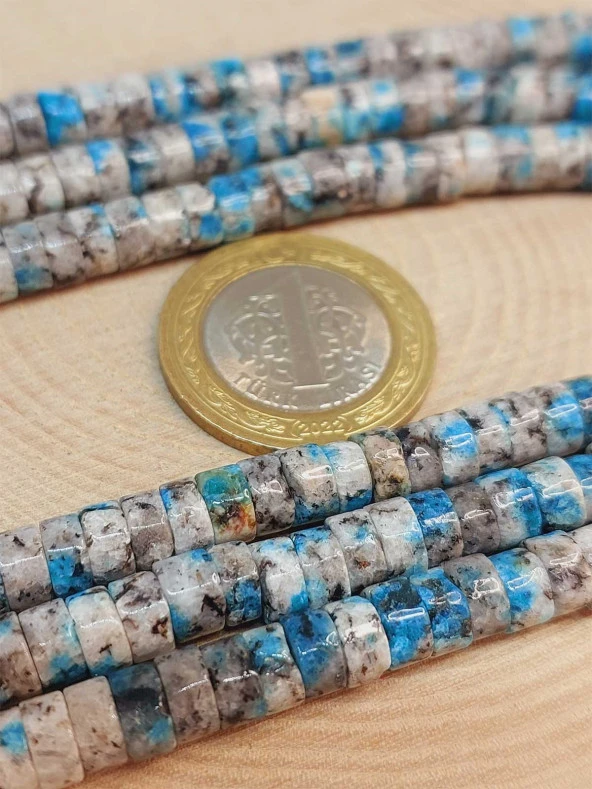 Dumortierit Taşı Şekilli 3x6mm Dizi (49336) - Resim 2