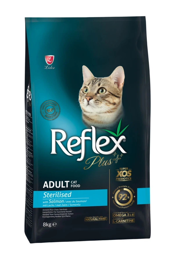 REFLEX Plus Somonlu Kısırlaştırılmış Kedi Maması 8 Kg