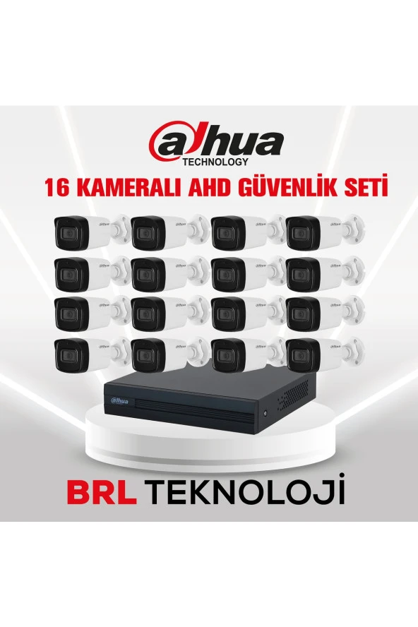 16 Kameralı 40 Metre Gece Görüşlü Fullhd Güvenlik Kamera Seti