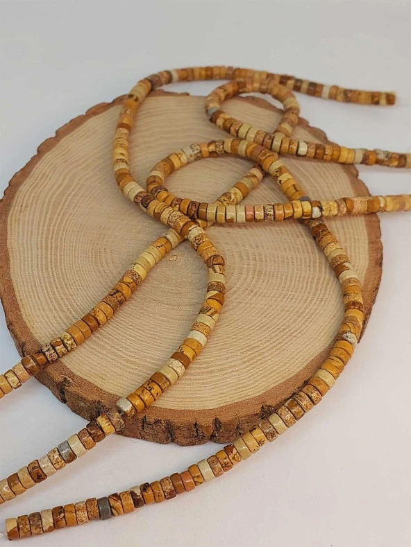 Jasper Taşı Şekilli 3x6mm Dizi (49342) - Resim 3