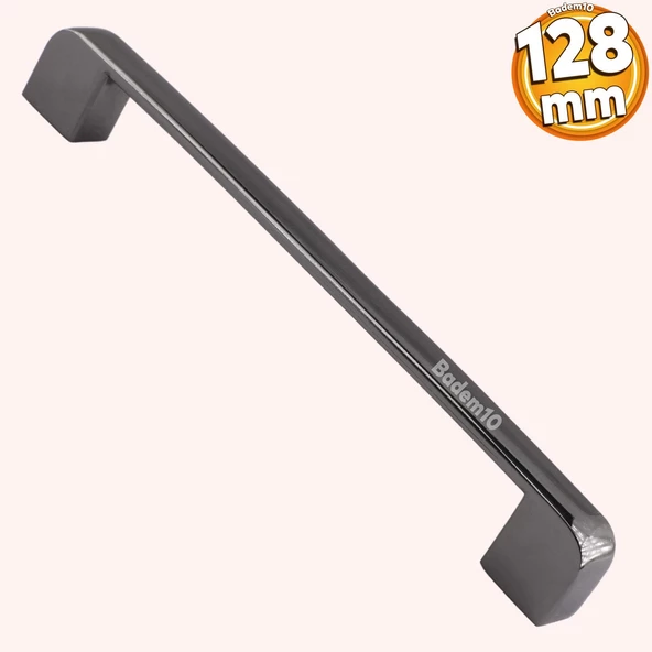 Gölcük Oval Mobilya Mutfak Dolap Çekmece Dolabı Kapak Metal Kulpu Kulbu Kulpları Füme 128 Mm-12.8 Cm