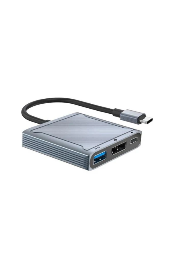 Apple MacBook Android Uyumlu 3 in1 Display Port HUB Adaptör 8K 60hz Type-C USB PD 100W Çevirici