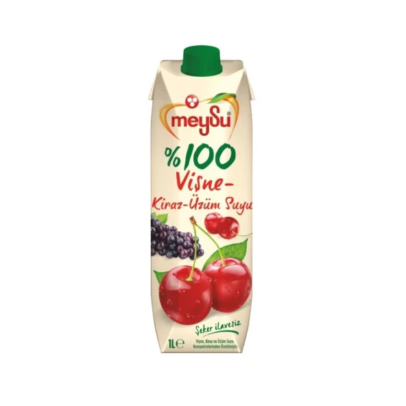 Meysu %100 Vişne Kiraz Üzüm Suyu 1 Lt