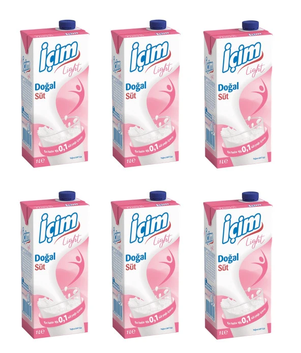 İçim Light Süt 1 Lt X 6 Adet
